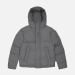 Giacca imbottita con cappuccio Trapstar Decoded grigia