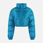 Giacca trapuntata T-Jacquard cropped Trapstar Blu da donna