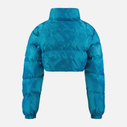 Giacca trapuntata T-Jacquard cropped Trapstar Blu da donna