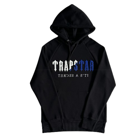 Felpa con cappuccio blu ghiaccio Trapstar Decoded Chenille