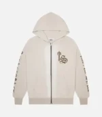 Felpa con cappuccio Trapstar Script Spray Sand
