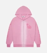 Felpa con cappuccio rosa spray con scritta Trapstar