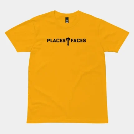 T-shirt gialla T-Faces di Trapstar Places