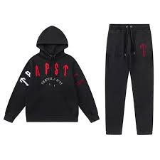 Tuta Trapstar Irongate Arch Chenille 2.0 nera/rossa