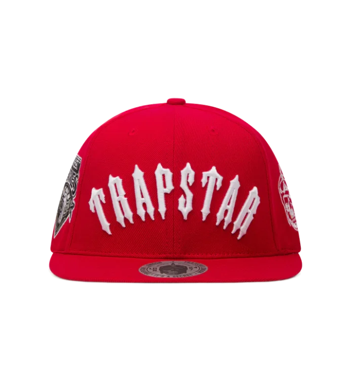 Trapstar Irongate Hat Arch Snapback – ROSSO/BIANCO