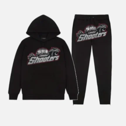 Tuta con cappuccio Trapstar London Shooters Nera/Rossa