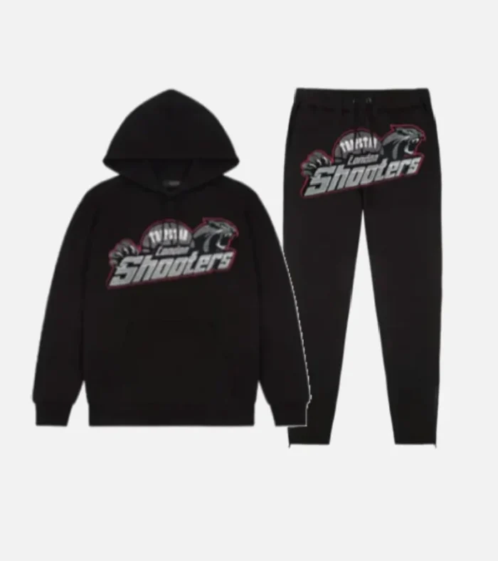 Tuta con cappuccio Trapstar London Shooters Nera/Rossa