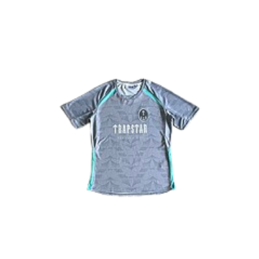 Maglietta da calcio Trapstar grigia blu mare