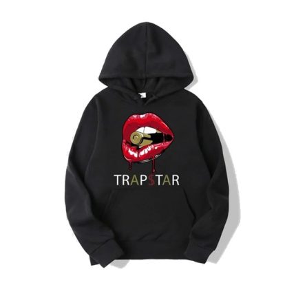 Felpa con cappuccio labbra rosse di Trapstar
